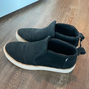 TOMS black high tops